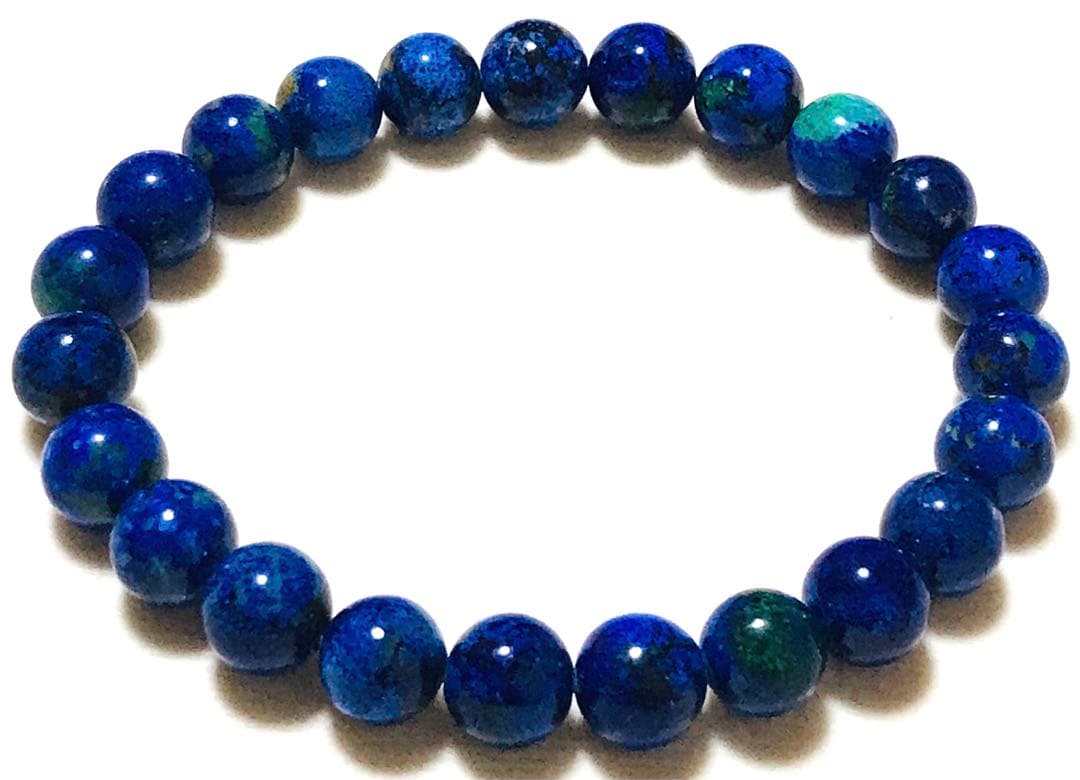 高品質　コンゴ産　アズロマラカイト　ブレスレット　天然石　アズライト　マラカイト