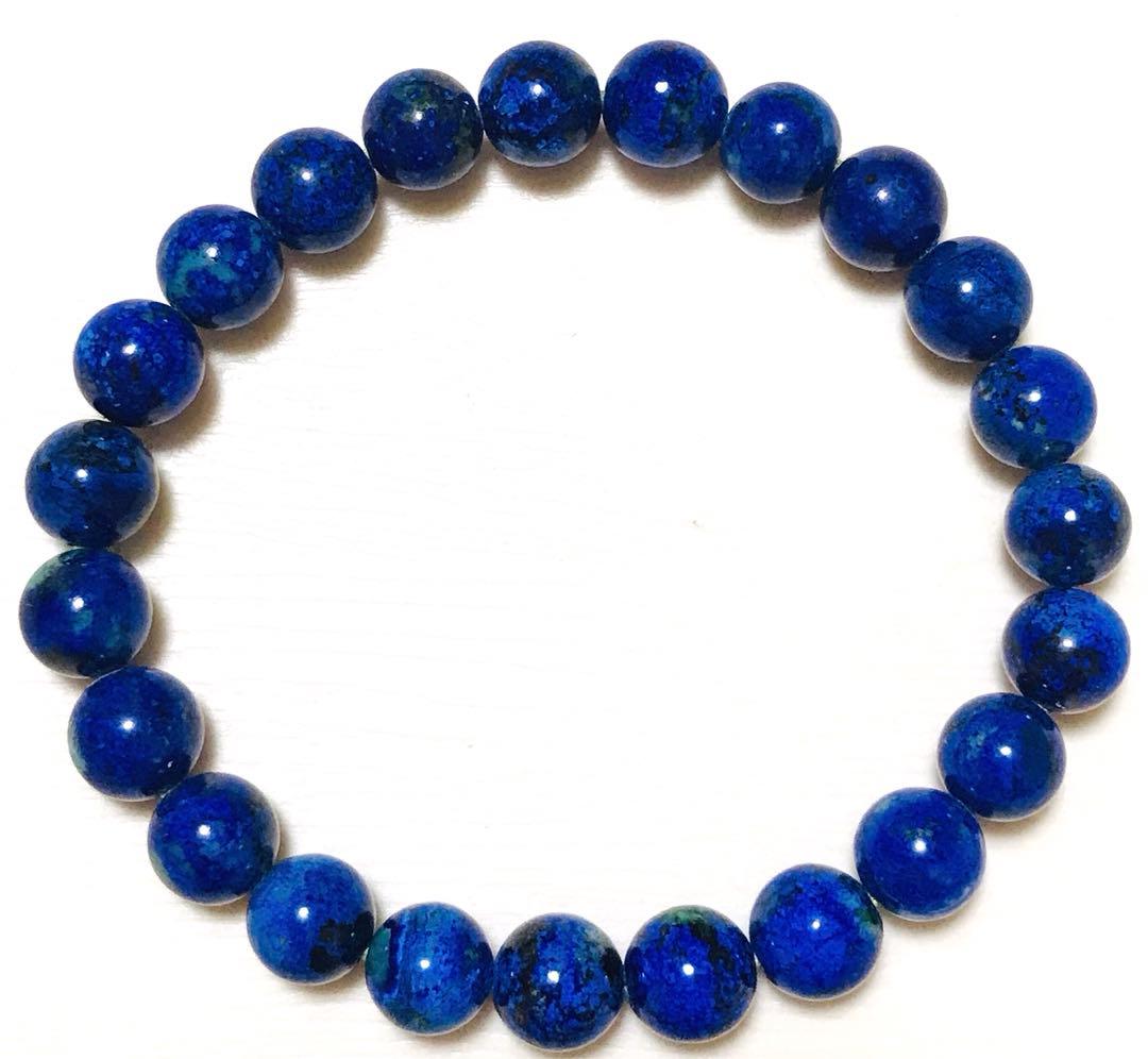 高品質　コンゴ産　アズロマラカイト　ブレスレット　天然石　アズライト　マラカイト