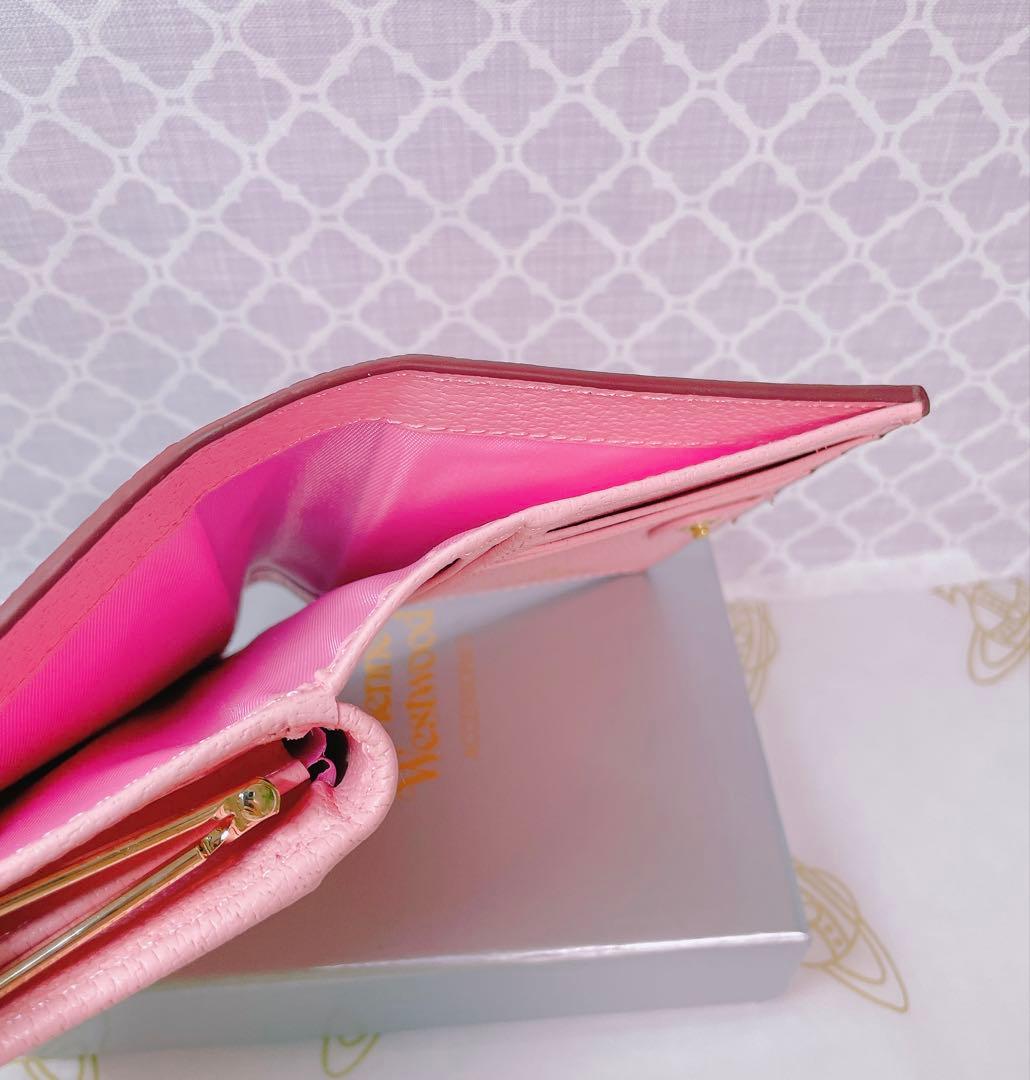 【可憐♡ショッパー付】新品 Vivienne Westwood 二折財布 ピンク