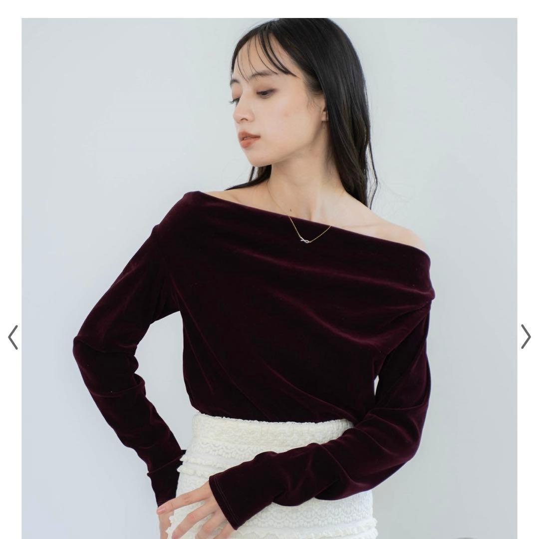 NOELA ベロアドレープトップス