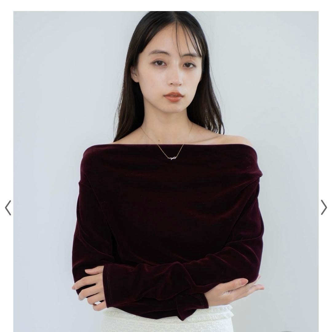 NOELA ベロアドレープトップス