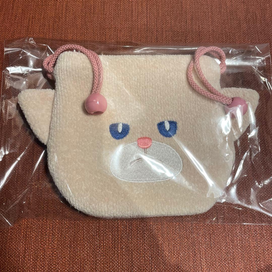 モフモフネコチャン　巾着