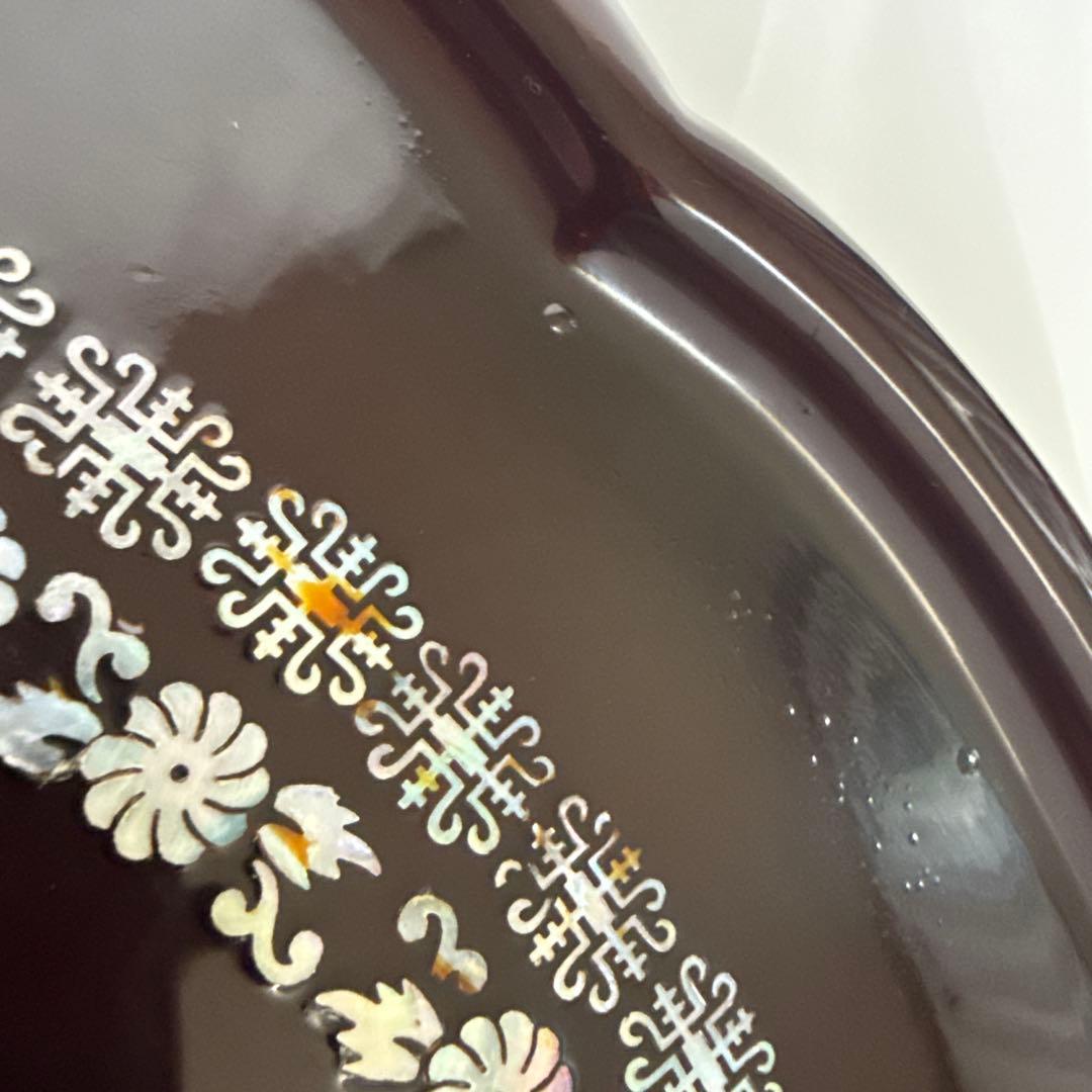 【美品】韓国伝統工芸 螺鈿細工 貝殻細工　ちゃぶ台　ローテーブル　座卓　折り畳み