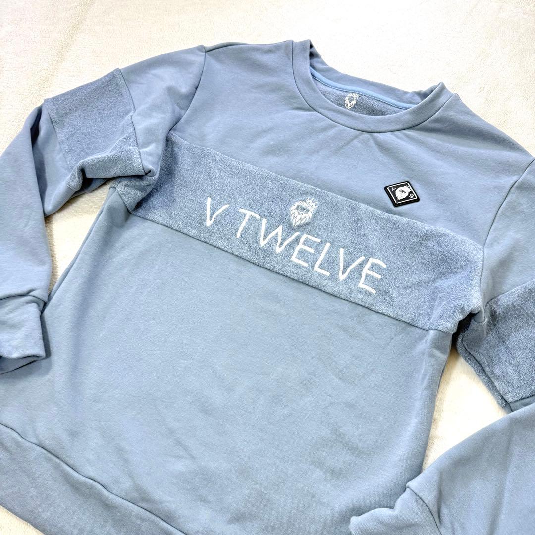 V12 刺繍ロゴ 高機能 裏起毛 ストレッチ長袖スウェット L レディース