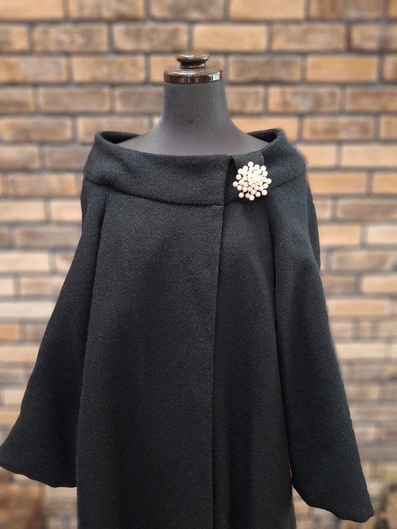 【DRESSTERIOR 】　墨黒　コート　Sideポケット　クリーニング済み
