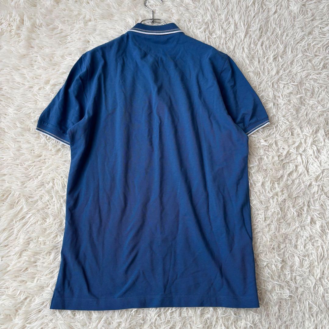 美品✨ ブルネロクチネリ ポロシャツ 青 ブルー SLIM FIT M