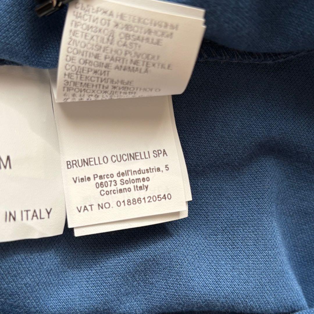 美品✨ ブルネロクチネリ ポロシャツ 青 ブルー SLIM FIT M