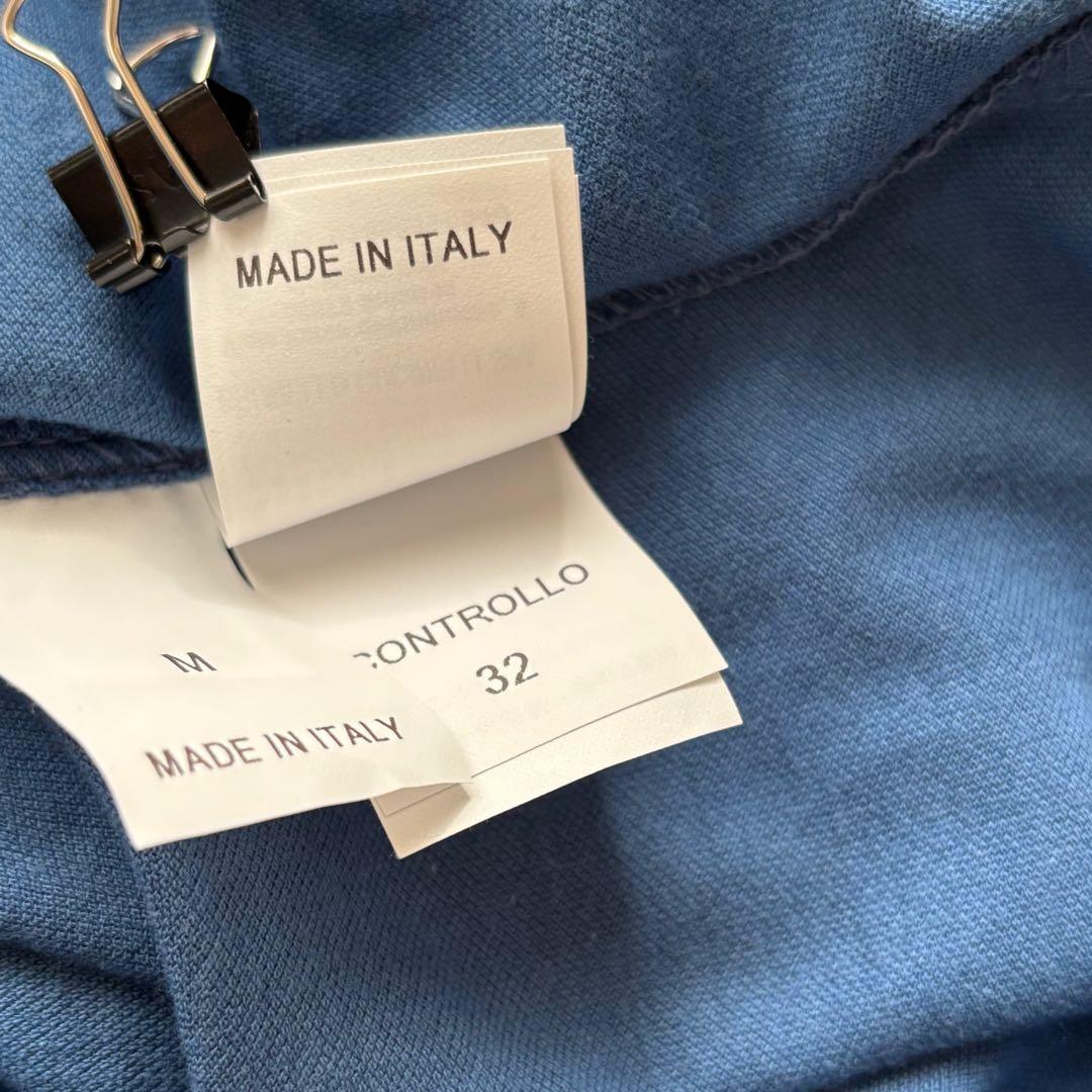 美品✨ ブルネロクチネリ ポロシャツ 青 ブルー SLIM FIT M