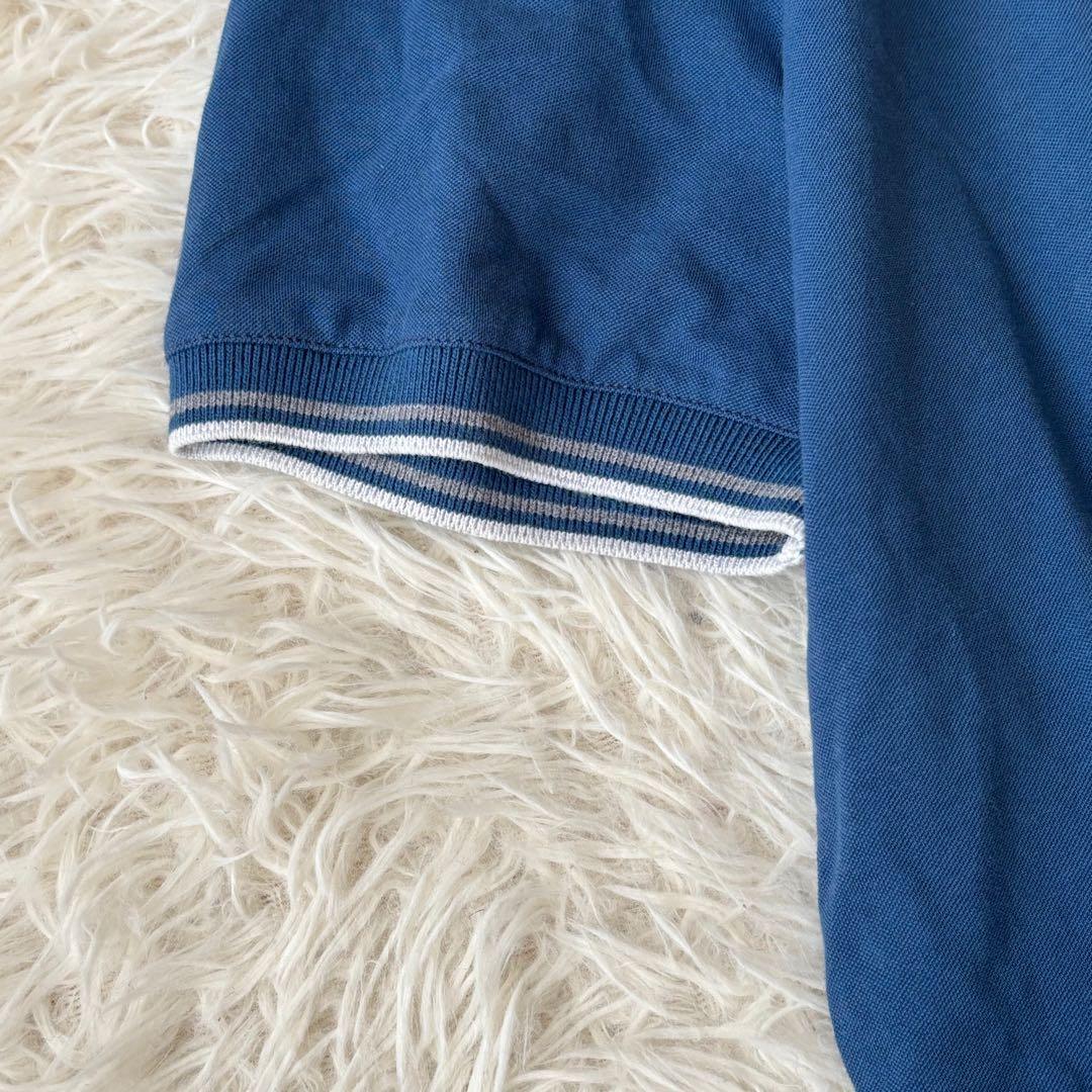 美品✨ ブルネロクチネリ ポロシャツ 青 ブルー SLIM FIT M