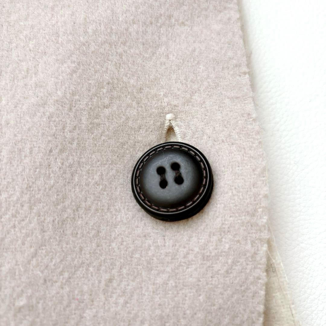 グレースコンチネンタル ウールフードストール フリンジ ファー くすみピンク F