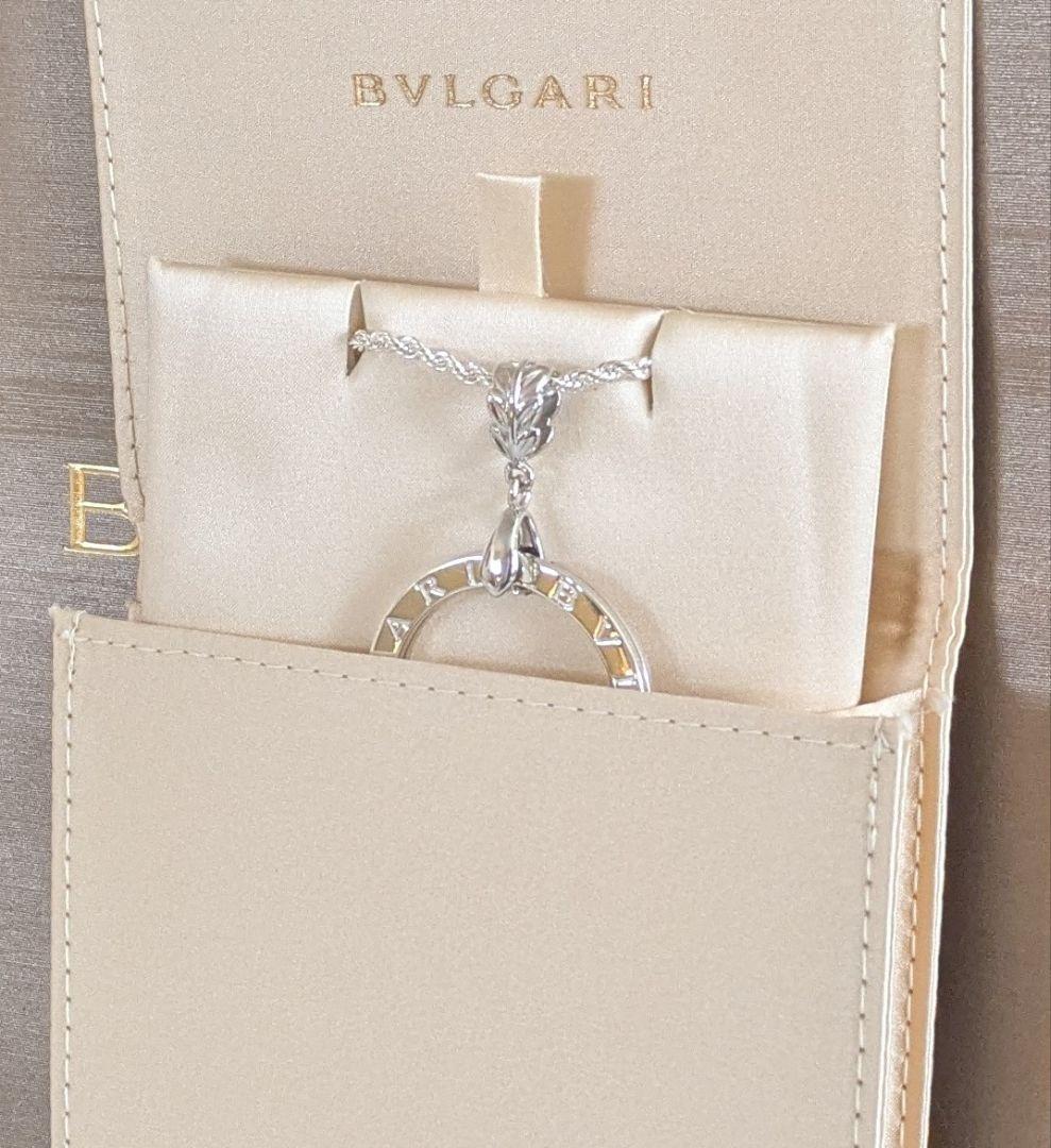 【超美品】ブルガリ キーリング シルバーネックレス ジュエリーケース付き