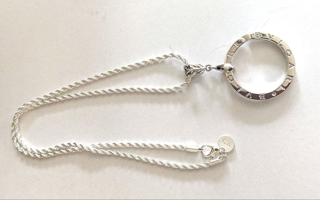 【超美品】ブルガリ キーリング シルバーネックレス ジュエリーケース付き