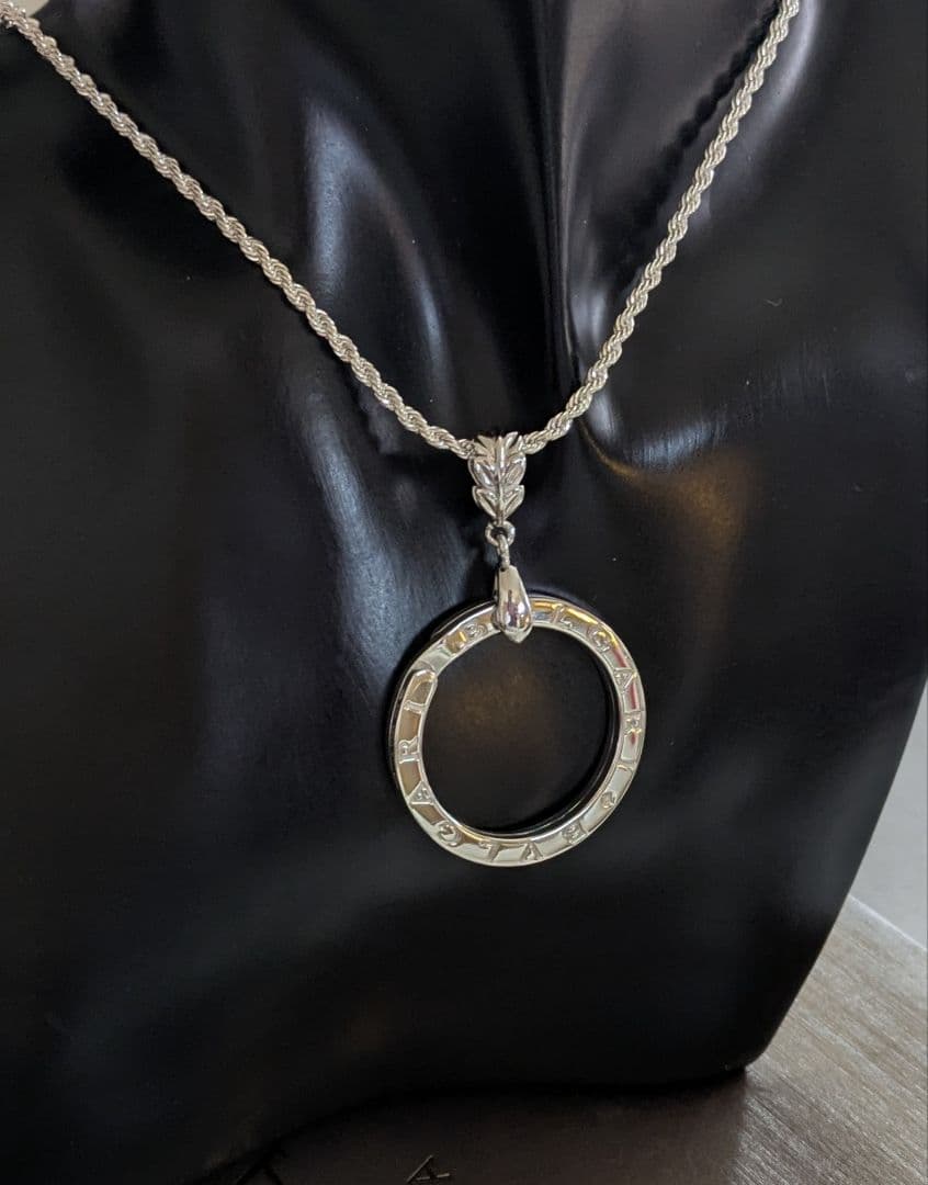 【超美品】ブルガリ キーリング シルバーネックレス ジュエリーケース付き