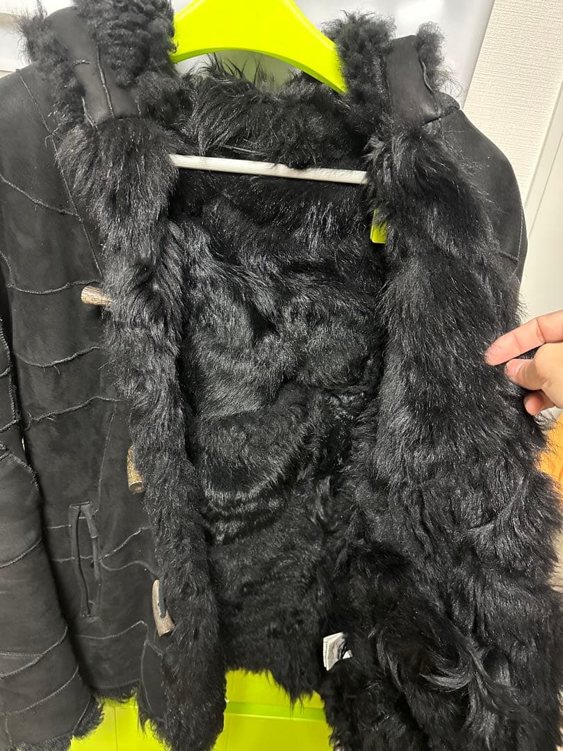 ムートンレザー ダッフルコート  FLASH