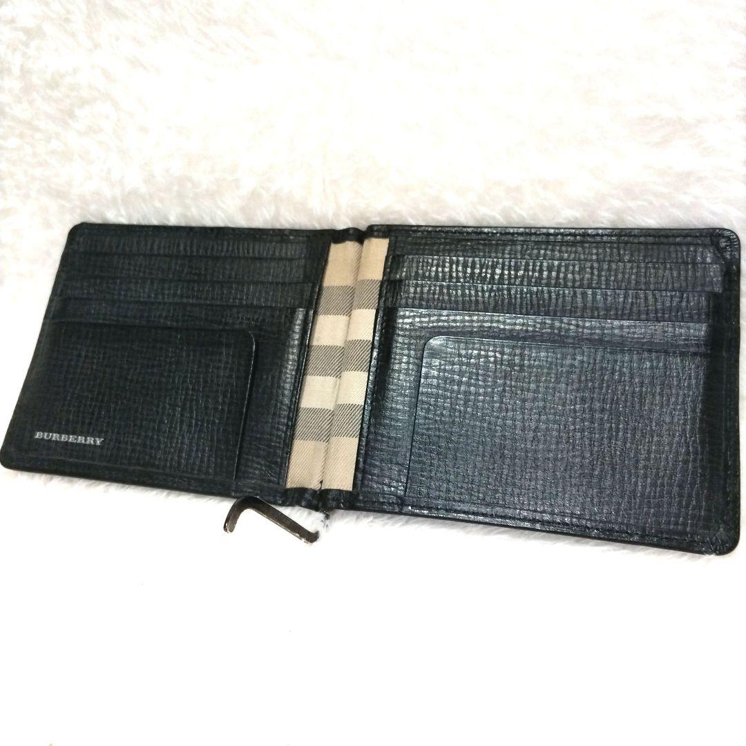 【レア】BURBERRY ノバチェック エンボス マネークリップ 二つ折り財布