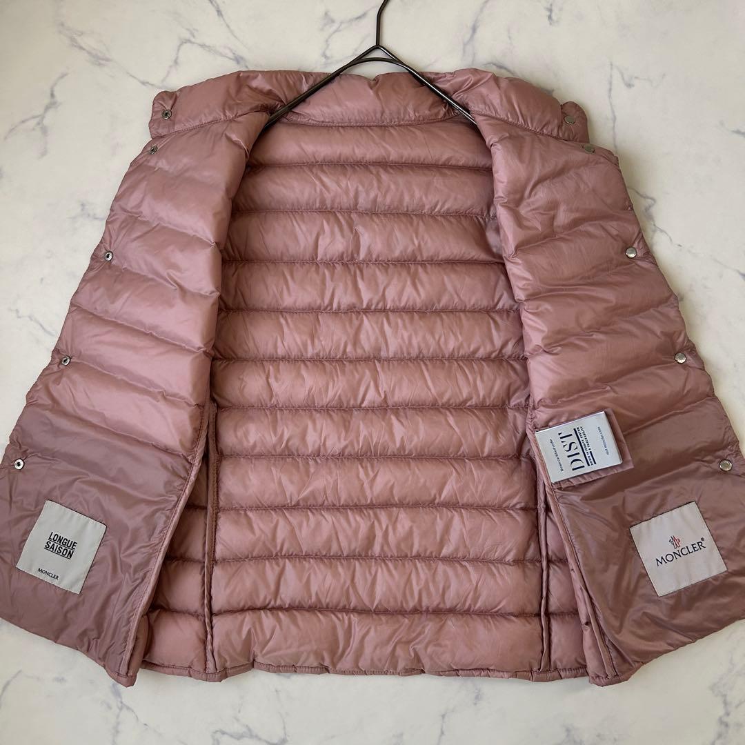 モンクレール 2020年モデル リアーネ ダウンベスト ワッペン 0 ピンク