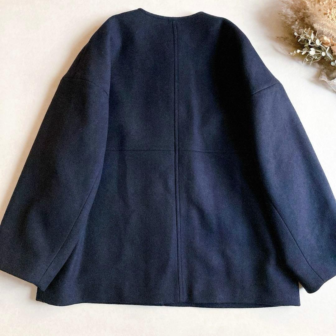 ★ マカショ様ご依頼品★【美品】ロペ ノーカラー ウール ショートコート