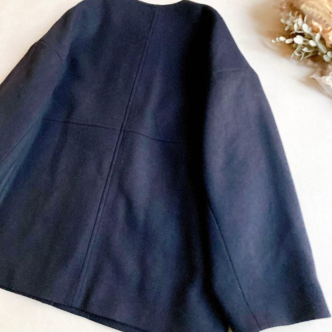 ★ マカショ様ご依頼品★【美品】ロペ ノーカラー ウール ショートコート