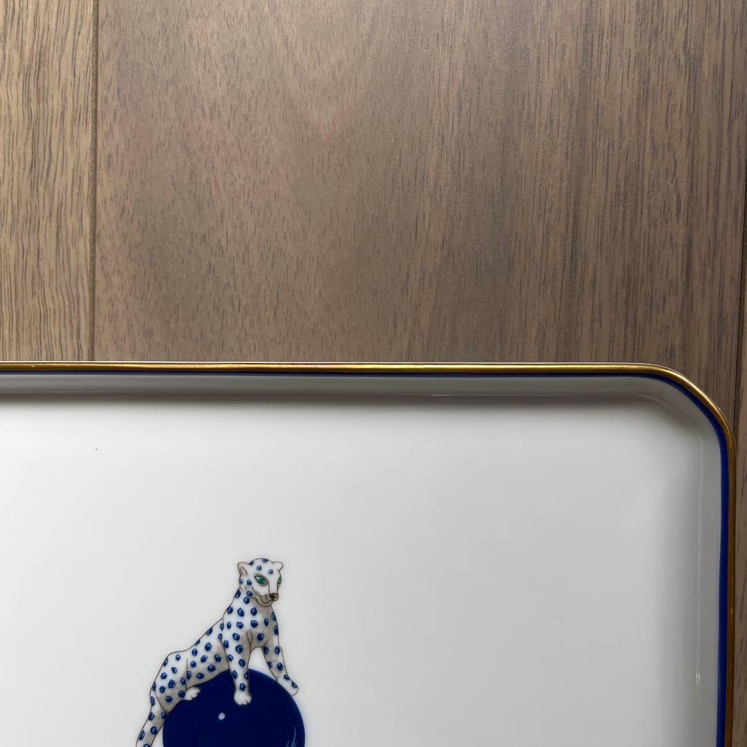 カルティエ　LIMOGES パンテール　陶器トレイ