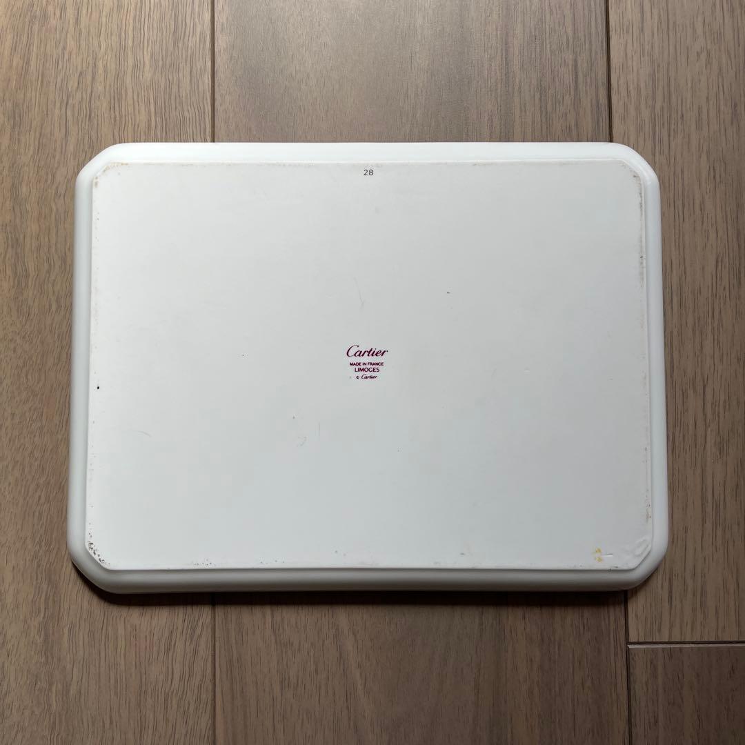 カルティエ　LIMOGES パンテール　陶器トレイ