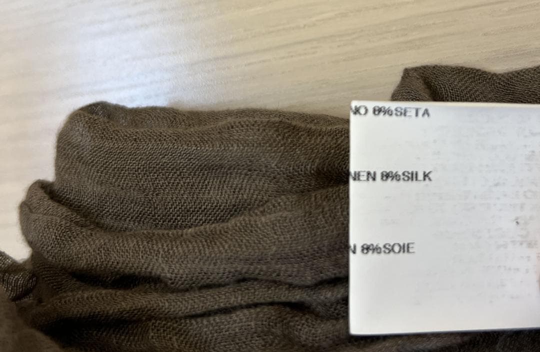 RickOwens シルク混大判ストール ベージュ リックオウエンス