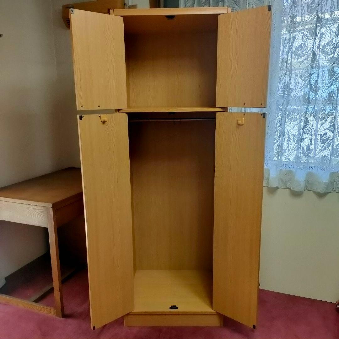 ロッカータンス　洋服ダンス　クローゼット　2扉観音開き　2段　 小型