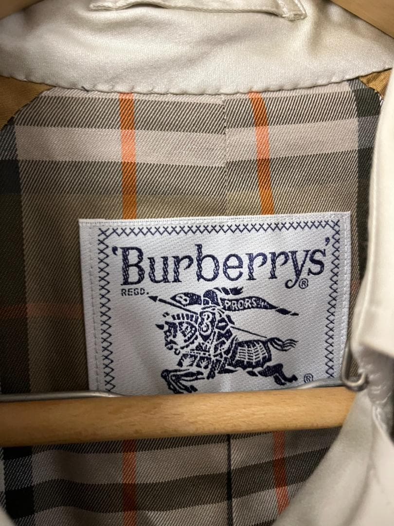 ★美品★バーバリー　トレンチコート　ベージュ　チェック　７分袖