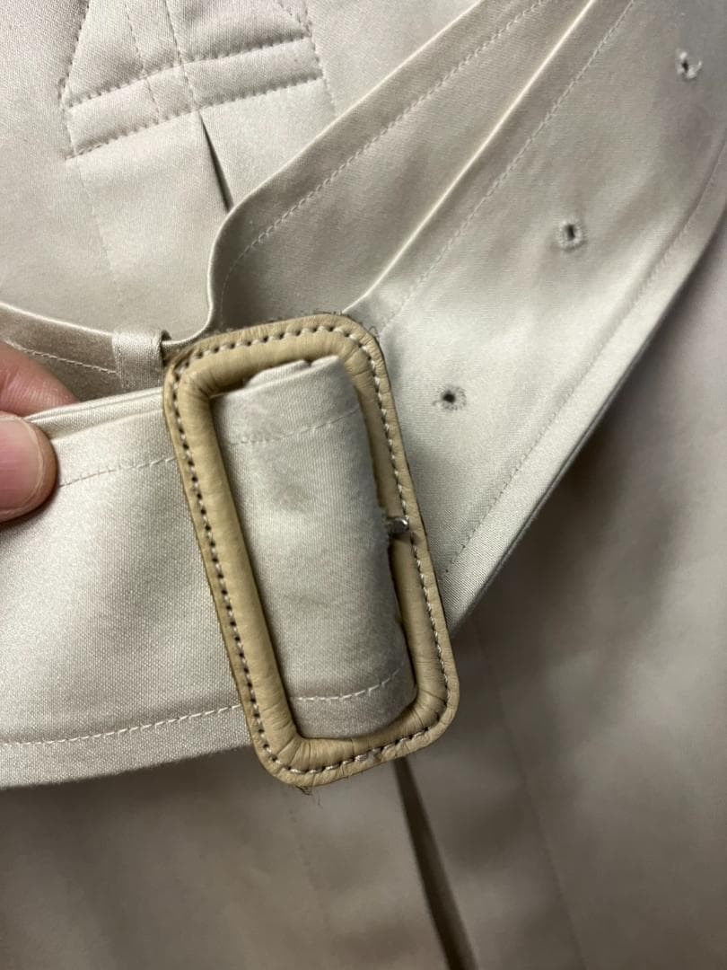 ★美品★バーバリー　トレンチコート　ベージュ　チェック　７分袖