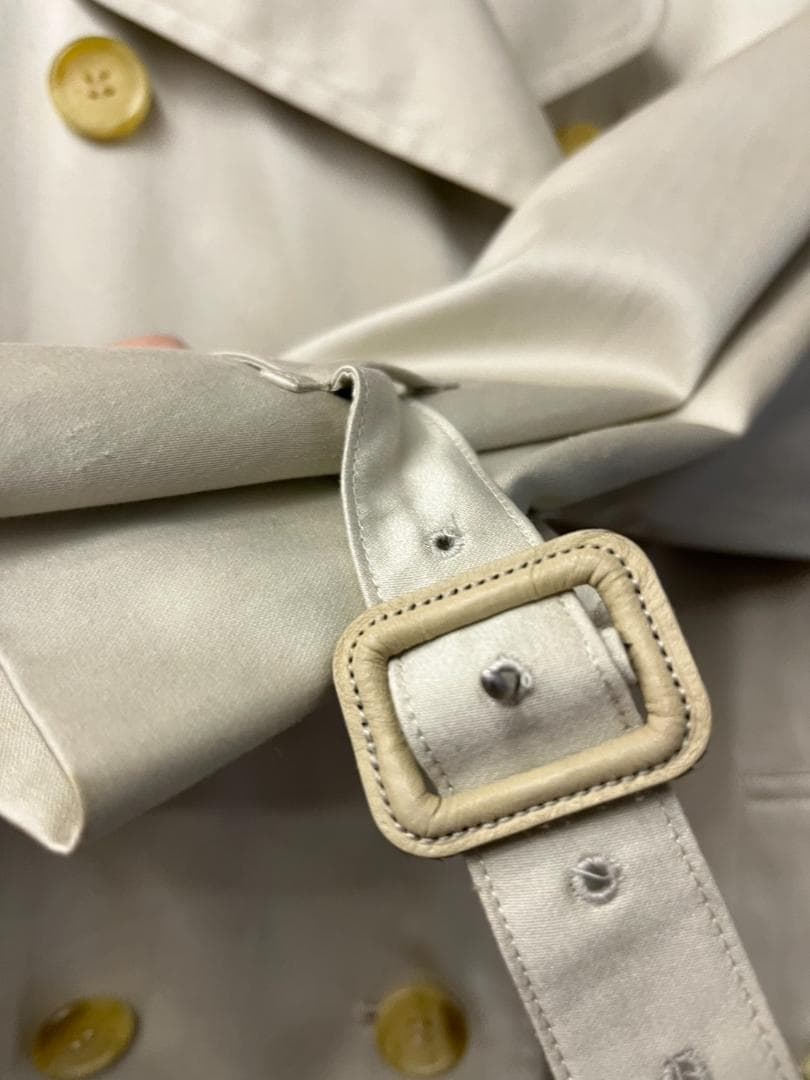 ★美品★バーバリー　トレンチコート　ベージュ　チェック　７分袖