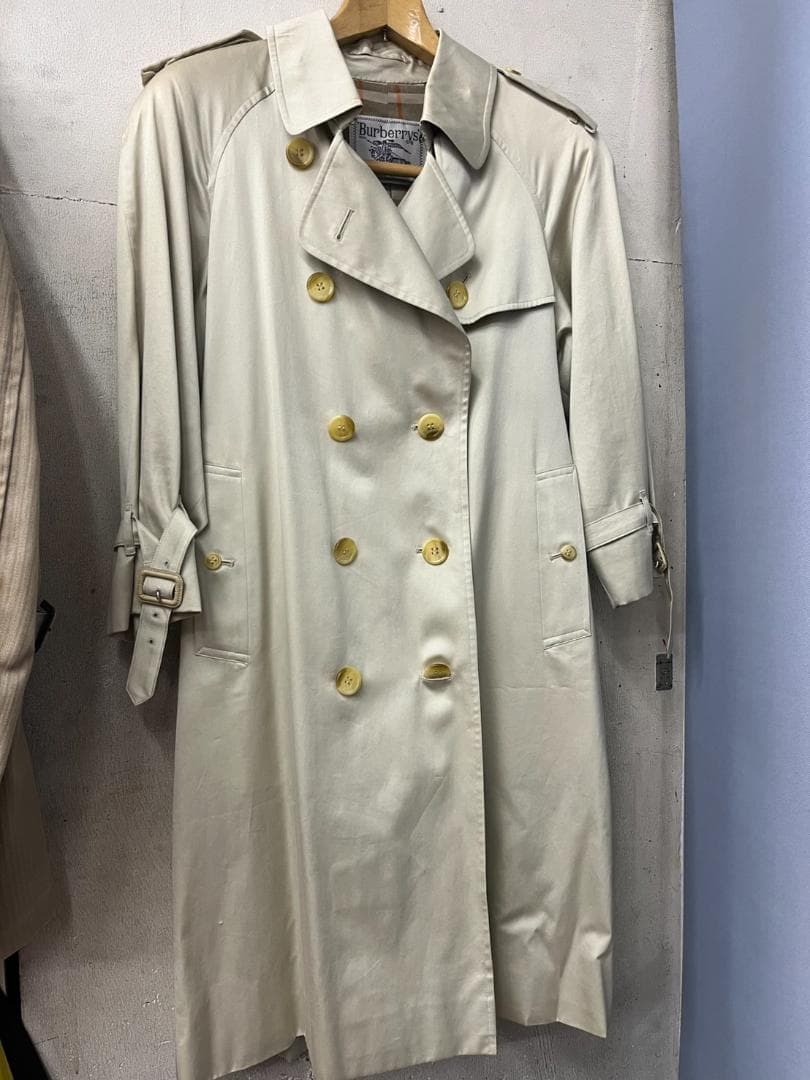 ★美品★バーバリー　トレンチコート　ベージュ　チェック　７分袖