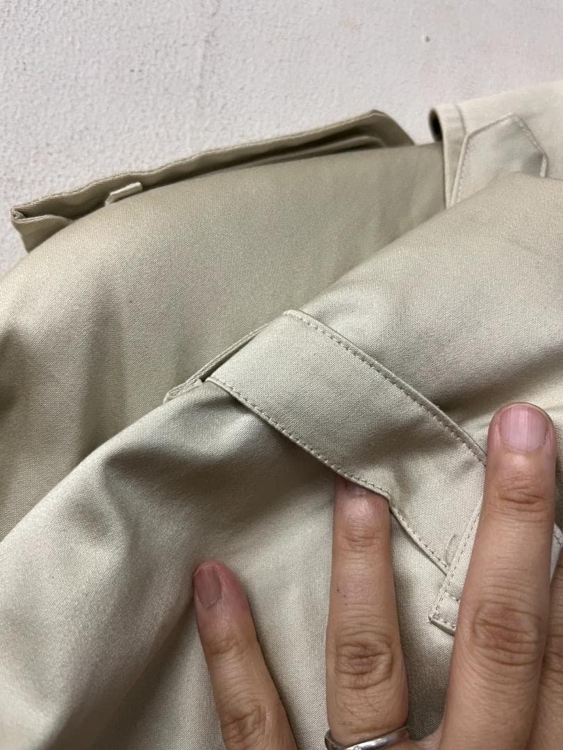 ★美品★バーバリー　トレンチコート　ベージュ　チェック　７分袖