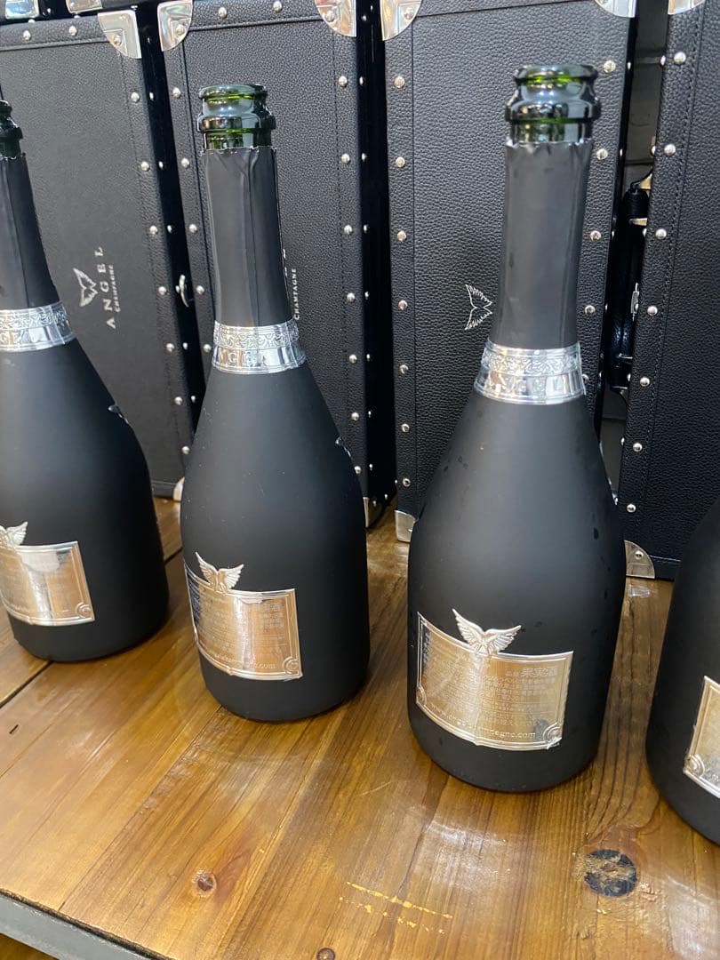 ⭐️【全国送料無料】エンジェル　シャンパン　空瓶5本　空箱13箱　セット　ブラック