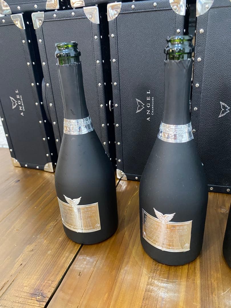 ⭐️【全国送料無料】エンジェル　シャンパン　空瓶5本　空箱13箱　セット　ブラック