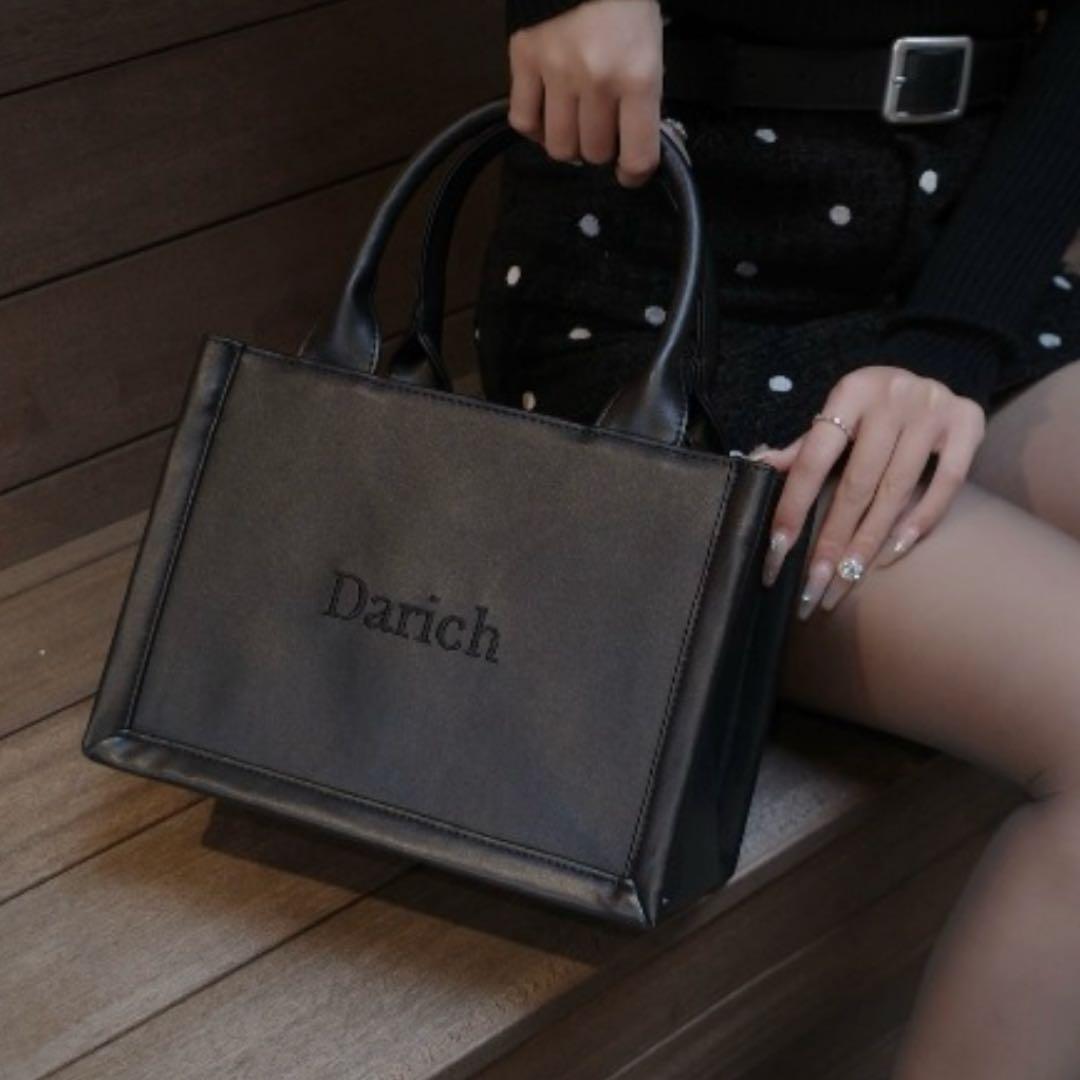 Darich ロゴショルダーミニトートバッグ ブラック