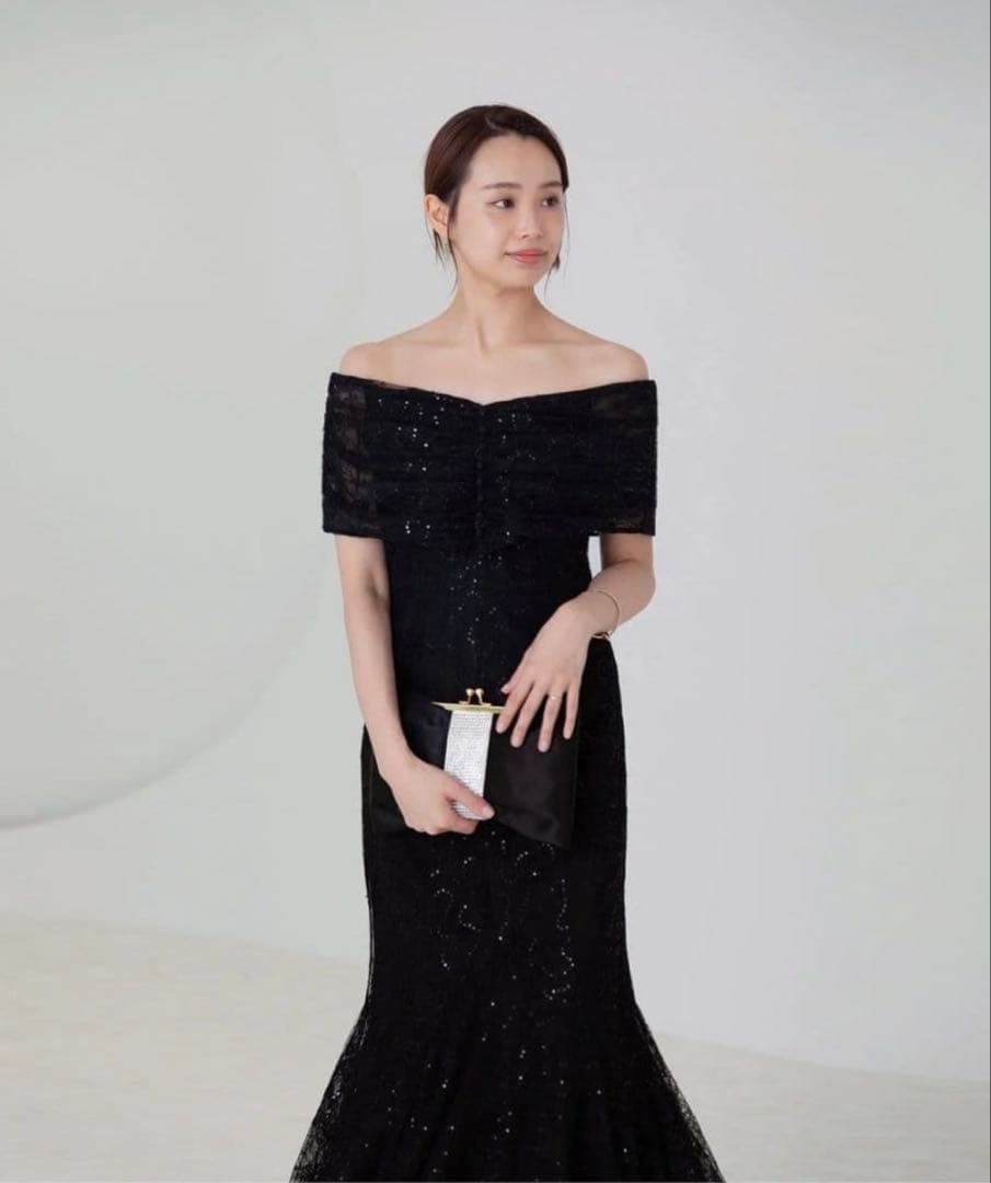 【新品】2WAYレース花柄オフショルダーマーメイドワンピースドレス　結婚式