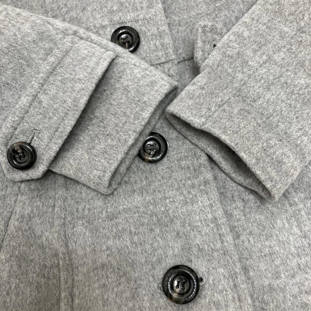 《クリーニング済み》ブルーレーベルクリストブリッジ　ロングコート　ライトグレー