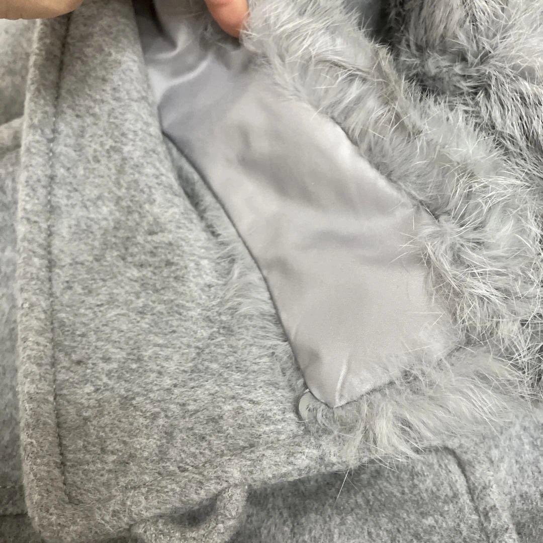 《クリーニング済み》ブルーレーベルクリストブリッジ　ロングコート　ライトグレー