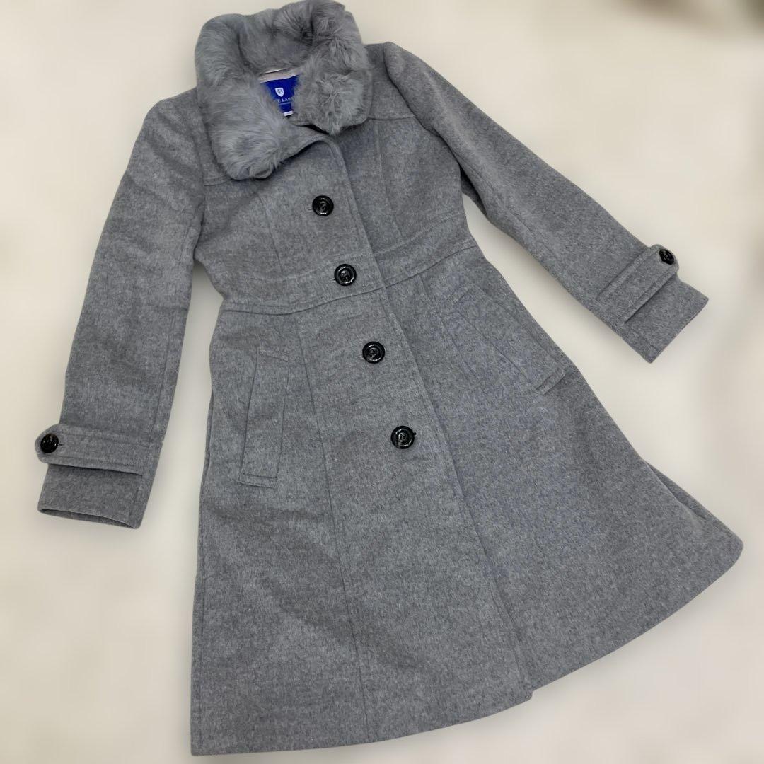 《クリーニング済み》ブルーレーベルクリストブリッジ　ロングコート　ライトグレー