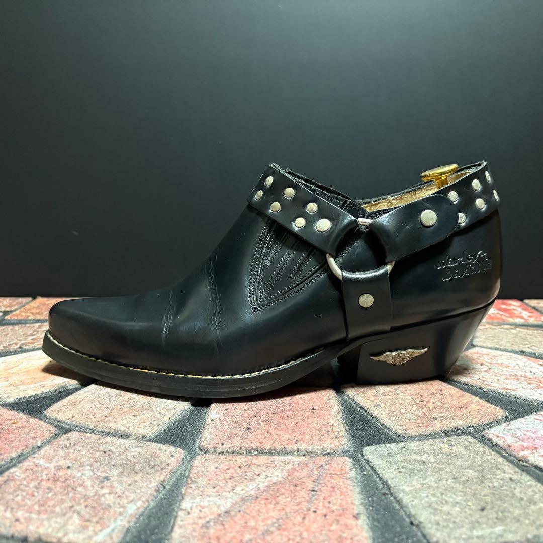 ハーレーダビッドソン　リングブーツ ローファー　メタルロゴ　スペイン製　26.5