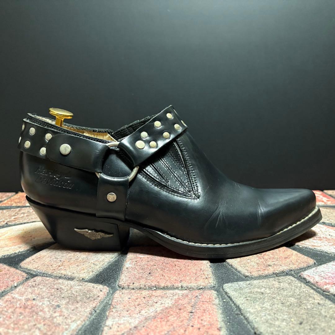 ハーレーダビッドソン　リングブーツ ローファー　メタルロゴ　スペイン製　26.5