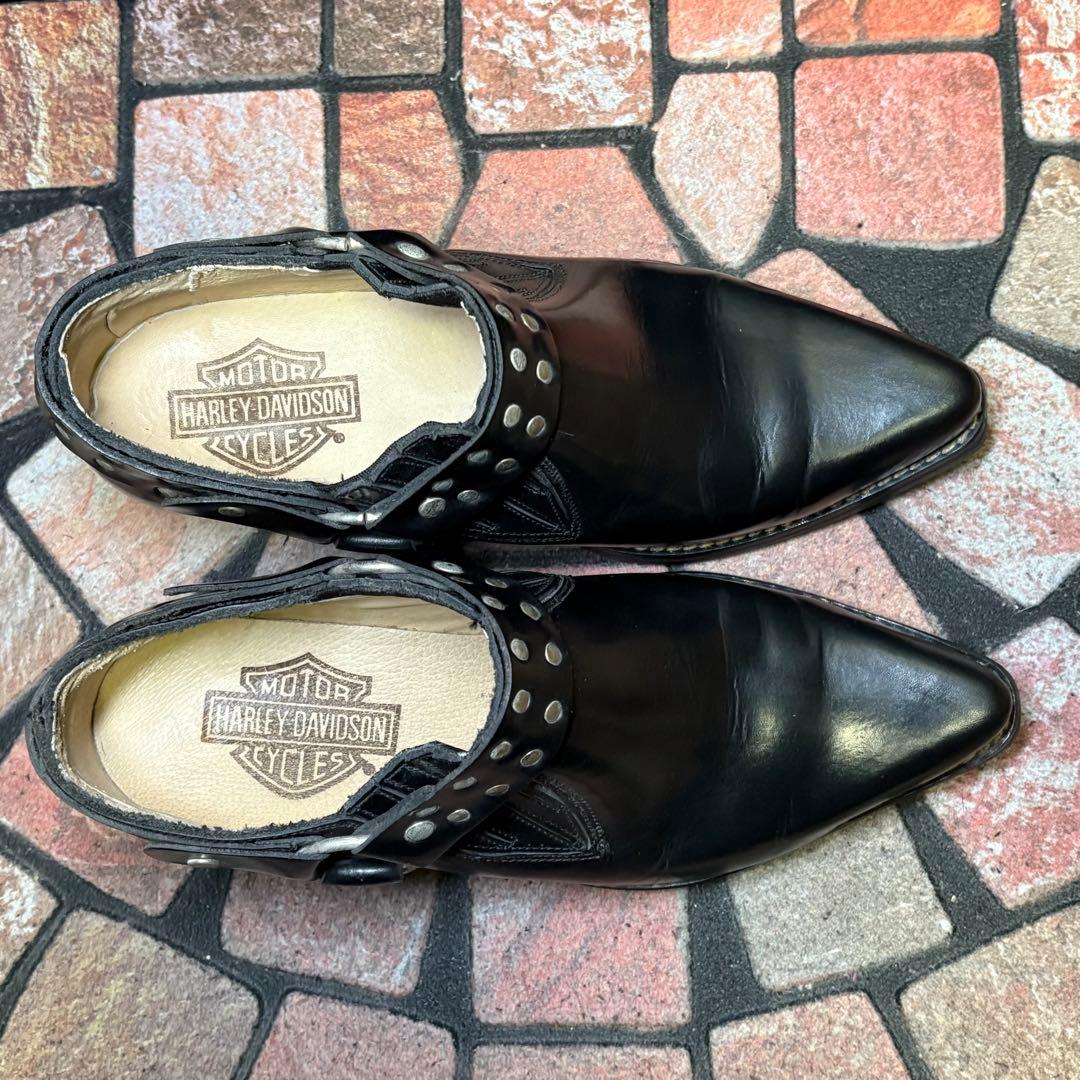 ハーレーダビッドソン　リングブーツ ローファー　メタルロゴ　スペイン製　26.5