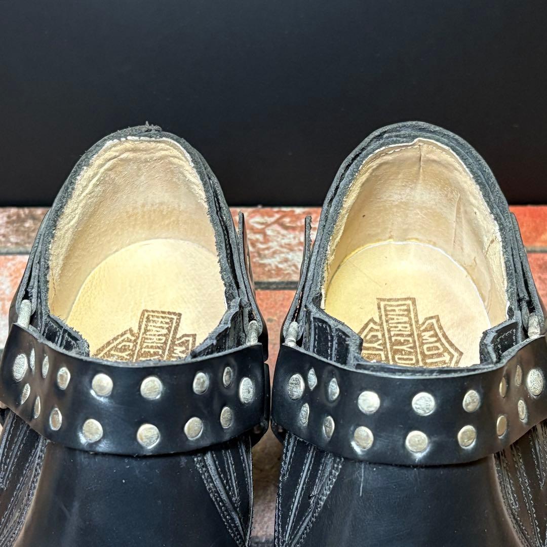 ハーレーダビッドソン　リングブーツ ローファー　メタルロゴ　スペイン製　26.5