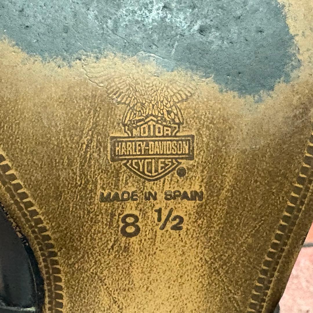 ハーレーダビッドソン　リングブーツ ローファー　メタルロゴ　スペイン製　26.5
