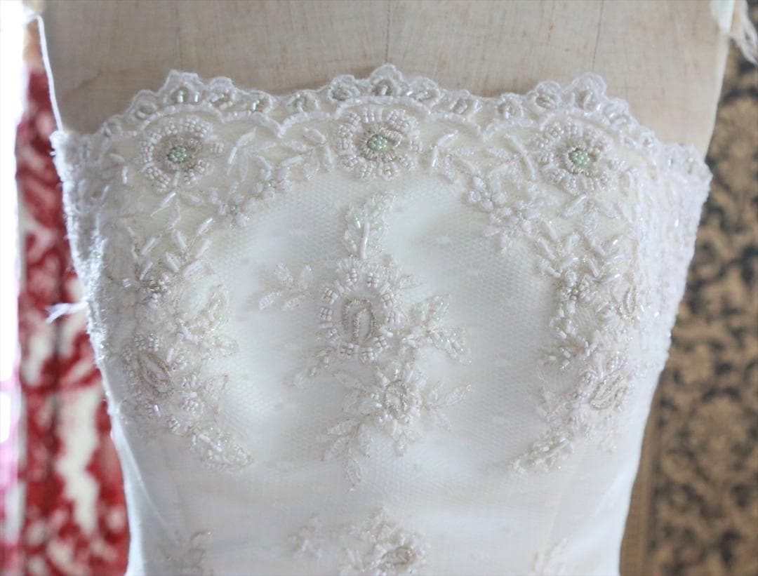 王道デザイン高級ウエディングドレス9号11号13号M~LLサイズ編上げ調節可能