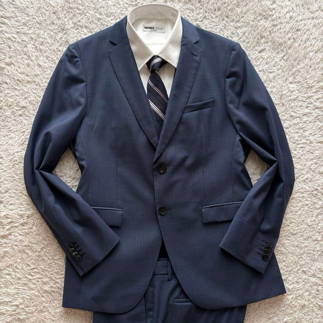 ★3ピース XLサイズ★ HUGO BOSS セットアップ スーツ 紺