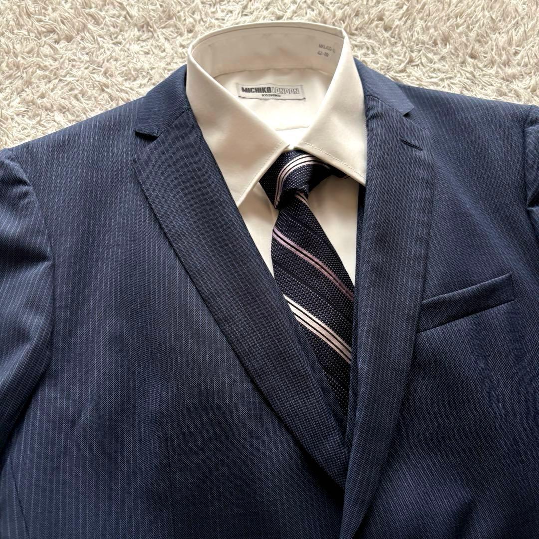 ★3ピース XLサイズ★ HUGO BOSS セットアップ スーツ 紺