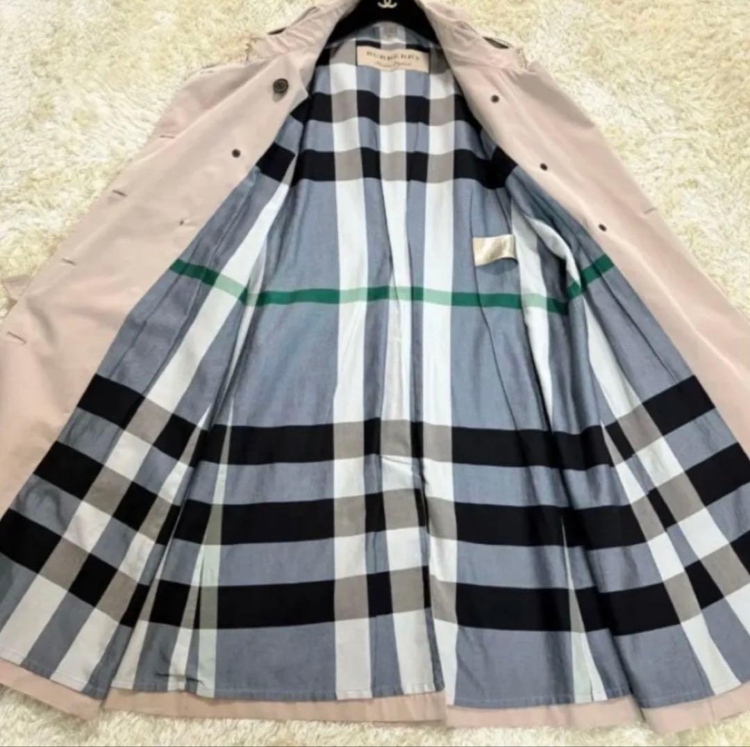 バーバリーロンドンイングランド　トレンチコート　メガチェック　ノバチェック