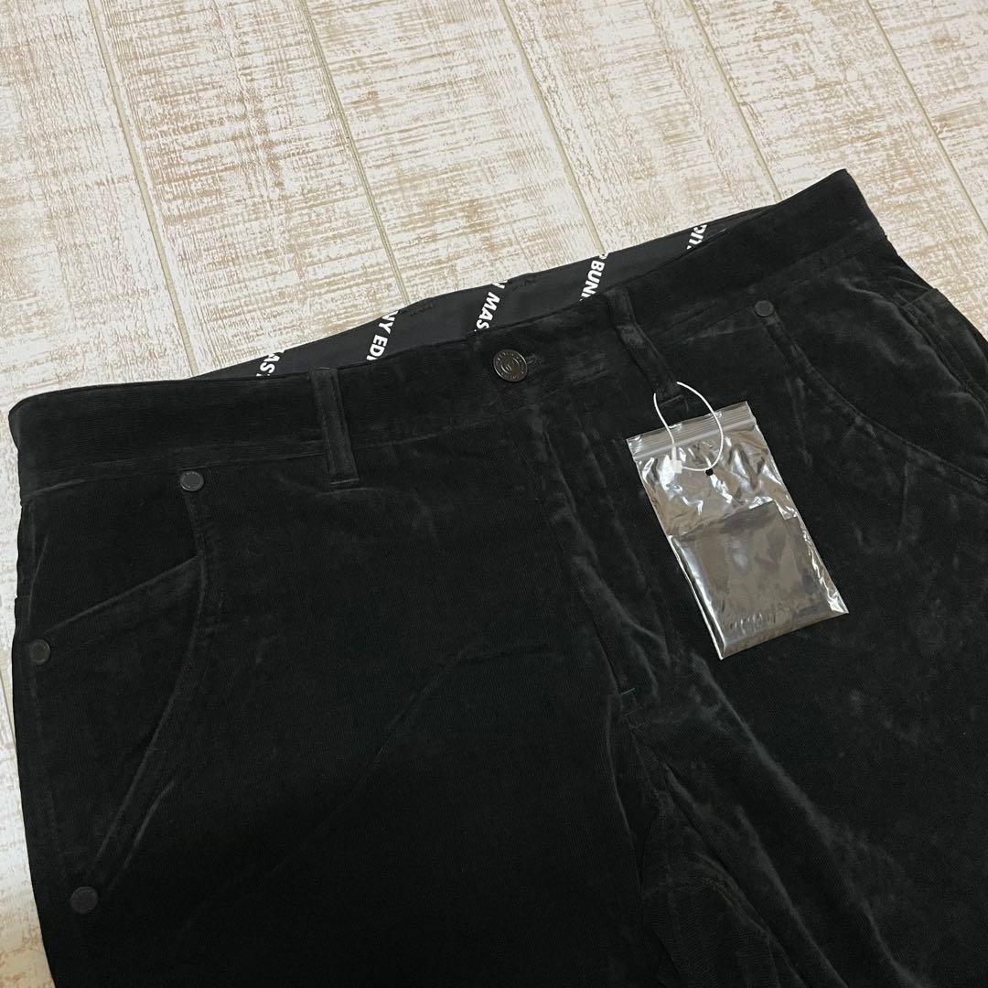 新品 マスターバニー ロングパンツ コーデュロイ ブラック Lサイズ （5）