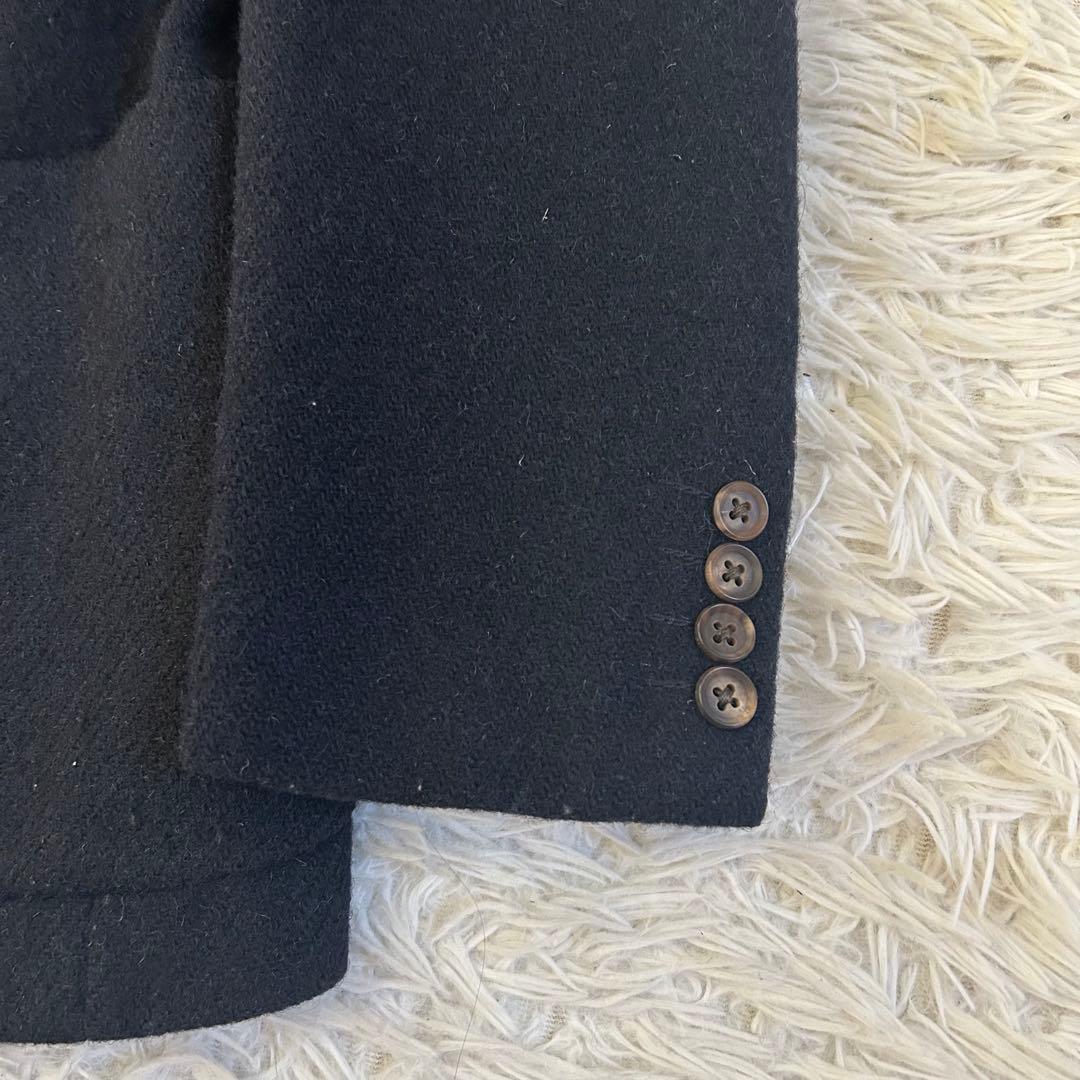 美品　Harris Tweed ネイビー テーラードジャケット　ウール