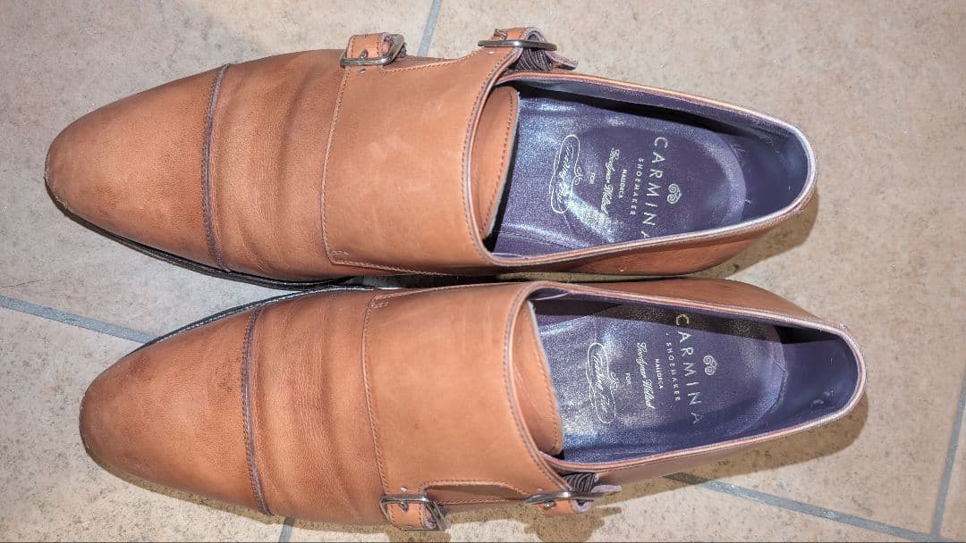 ​【シューツリー込】カルミナ ダブルモンク トレーディングポスト別注 ケア済